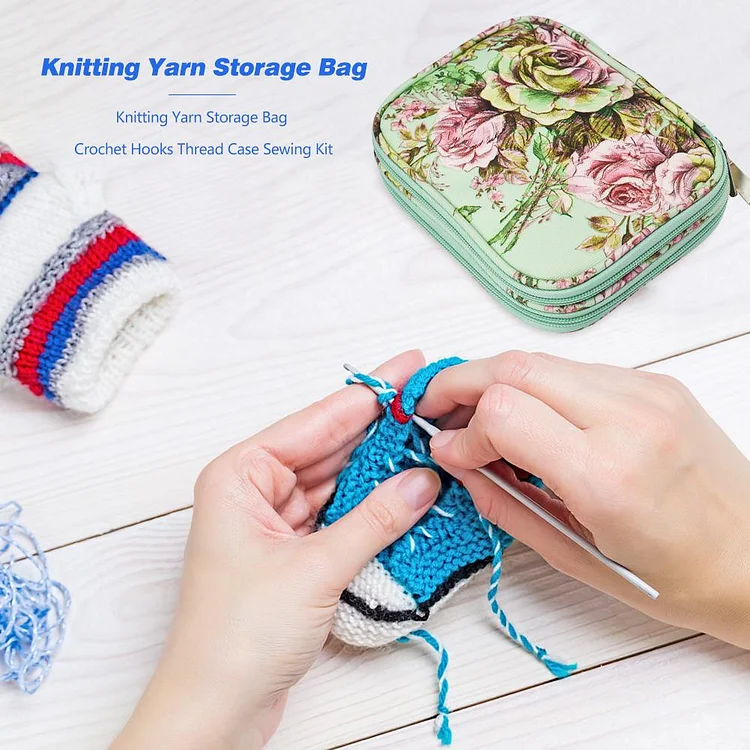 Yarn Storage Bag DIY Knitting Crochet Tool Tote Organizer Holder