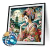 5D DIY Diamond Art Painting Kit Partial Drill Japanese Beauty(Moon Geisha)