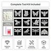 12Pcs DIY Pearl Painting Insect for Home Wall Decor(15x15cm)