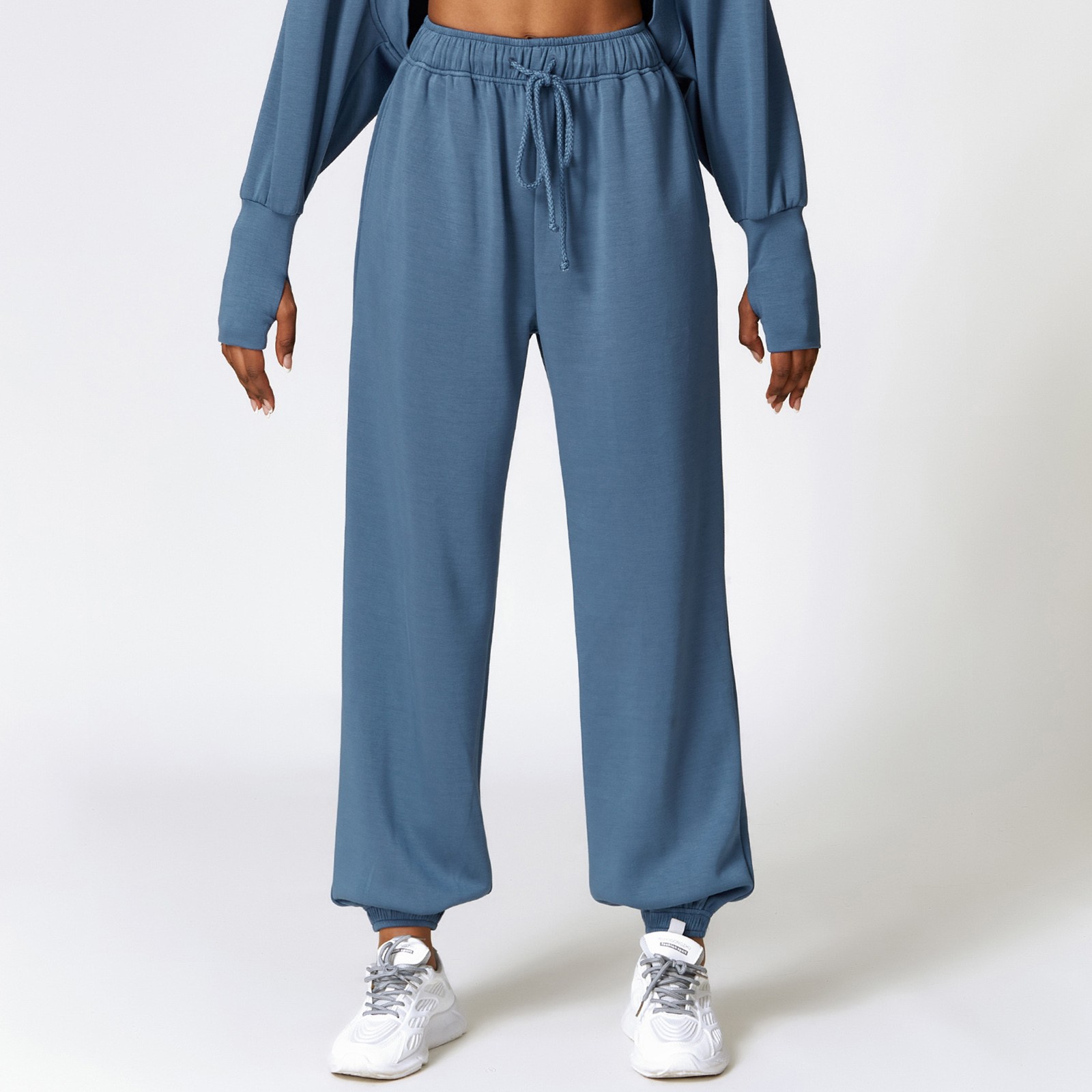 Wildrems Oversize Fashion Color Matching Loose Athletic Pants Rubber Waist Foot Out Jogging Casual Pants Y2k Vintage White Cargo Trousers