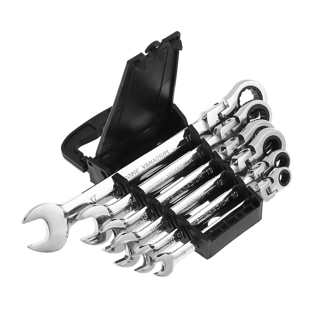 

6pcs CRV Steel 72 Teeth Ratchet Wrench Set Dual Use Spanners (Movable Head), 501 Original