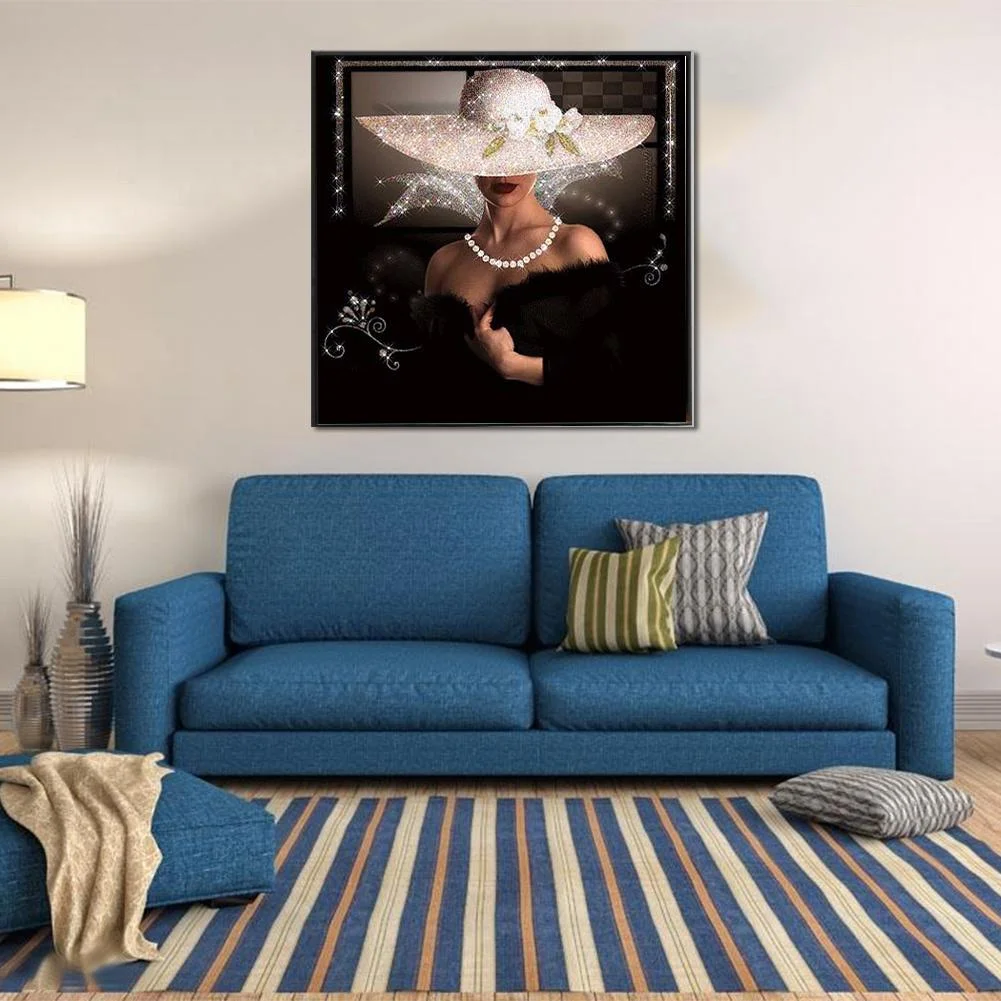 Diamond Painting - Partial Round Drill - Elegant Lady(30*30cm)