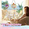 2 pi&egrave;ces croix croix DIY peinture acrylique diamant art carillons &agrave; vent avec pendentif en cristal et diamant pendentif suspendu double face pour adultes pour d&eacute;butants d&eacute;coration jardin maison