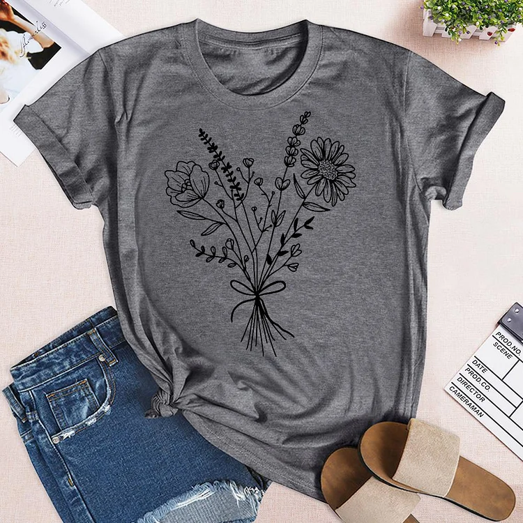 Bouquet Shirt, Plant T-Shirt Tee -02484-Annaletters