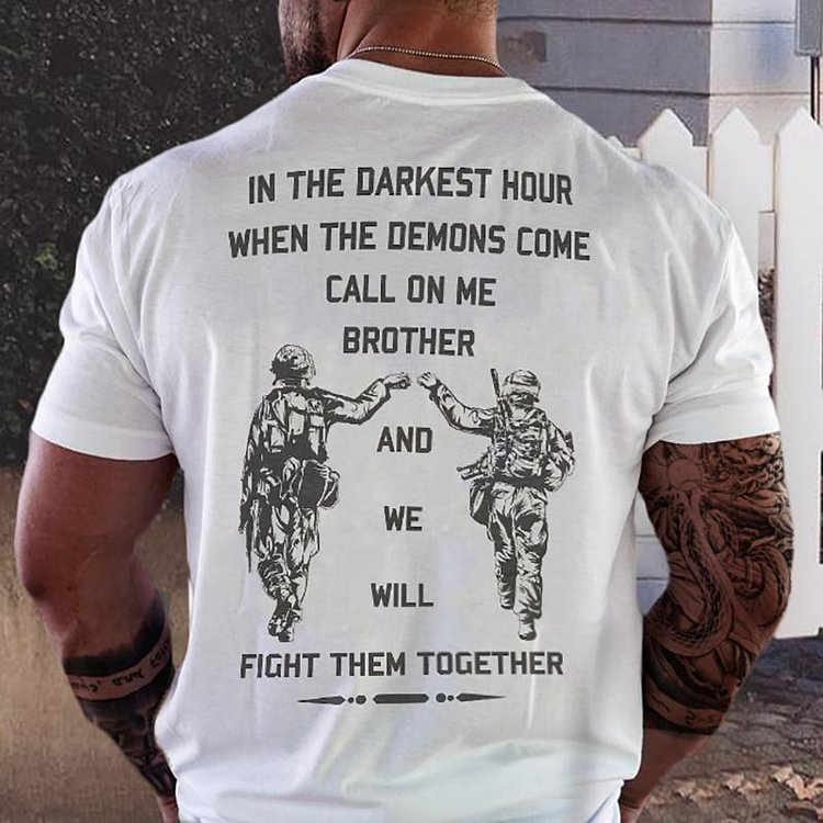 Casual solider letter printed designer T-shirt