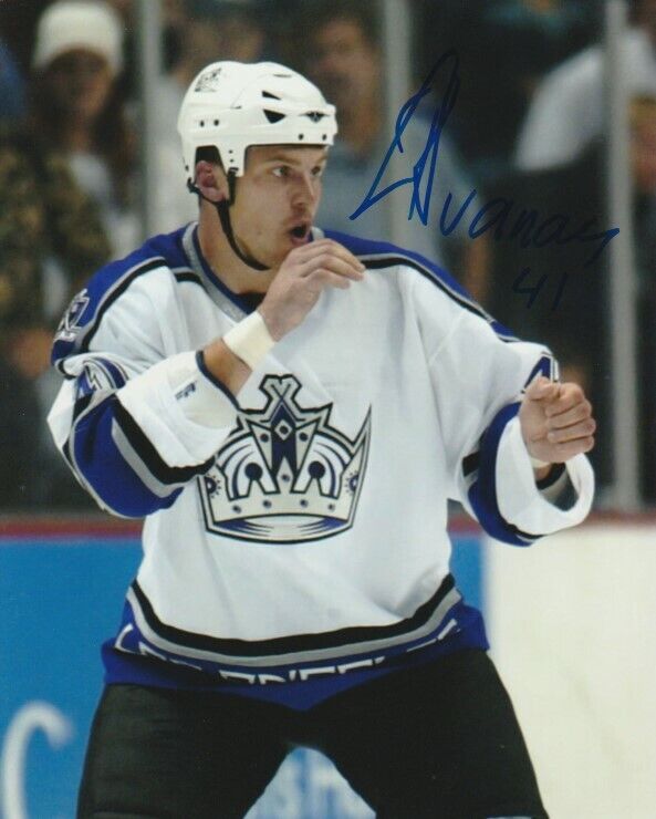 RAITIS IVANANS SIGNED LOS ANGELES LA KINGS FIGHT 8x10 Photo Poster painting #7 Autograph