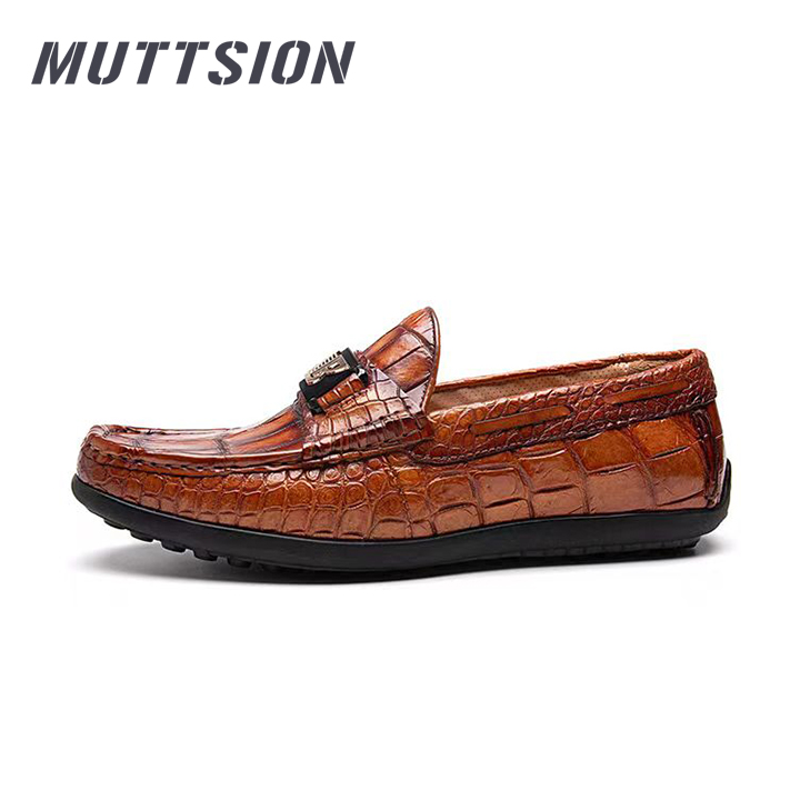 MUTTSION Crocodile Soft Sole Formal Handmade High-end Leather Shoes MUTTSION.COM MUTTSION