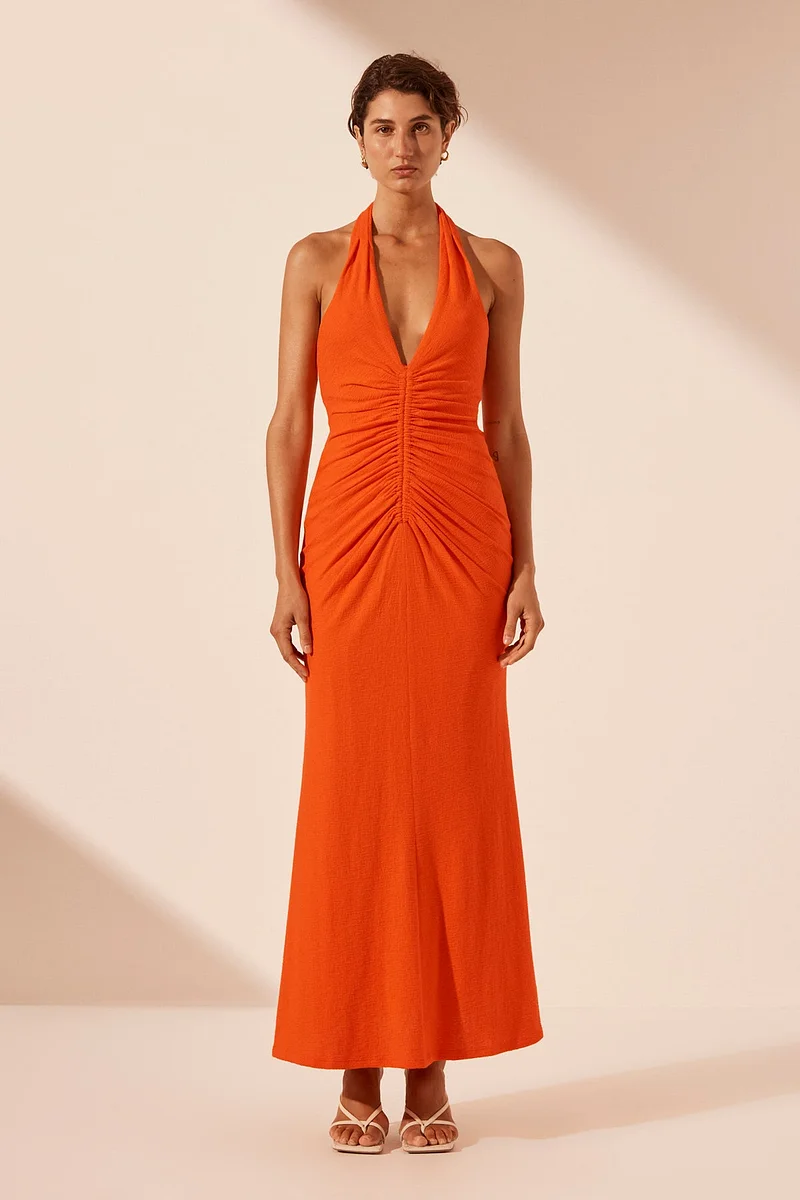 shona joy margot ruched midi dress Shop Margot Robbie's Bridesmaid Look