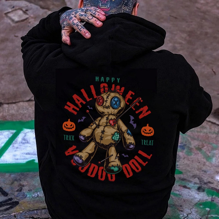 Ghost Curse Doll Happy Halloween Hip Hop Americana Style Hoodie