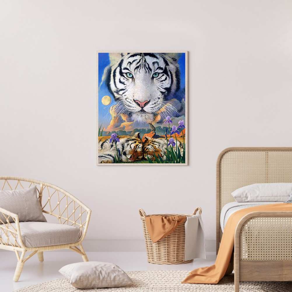 

(Multi-Size) Tiger - Round/Square Drill Diamond Painting - 30*40CM, Round diamond 30*40cm, 501 Original