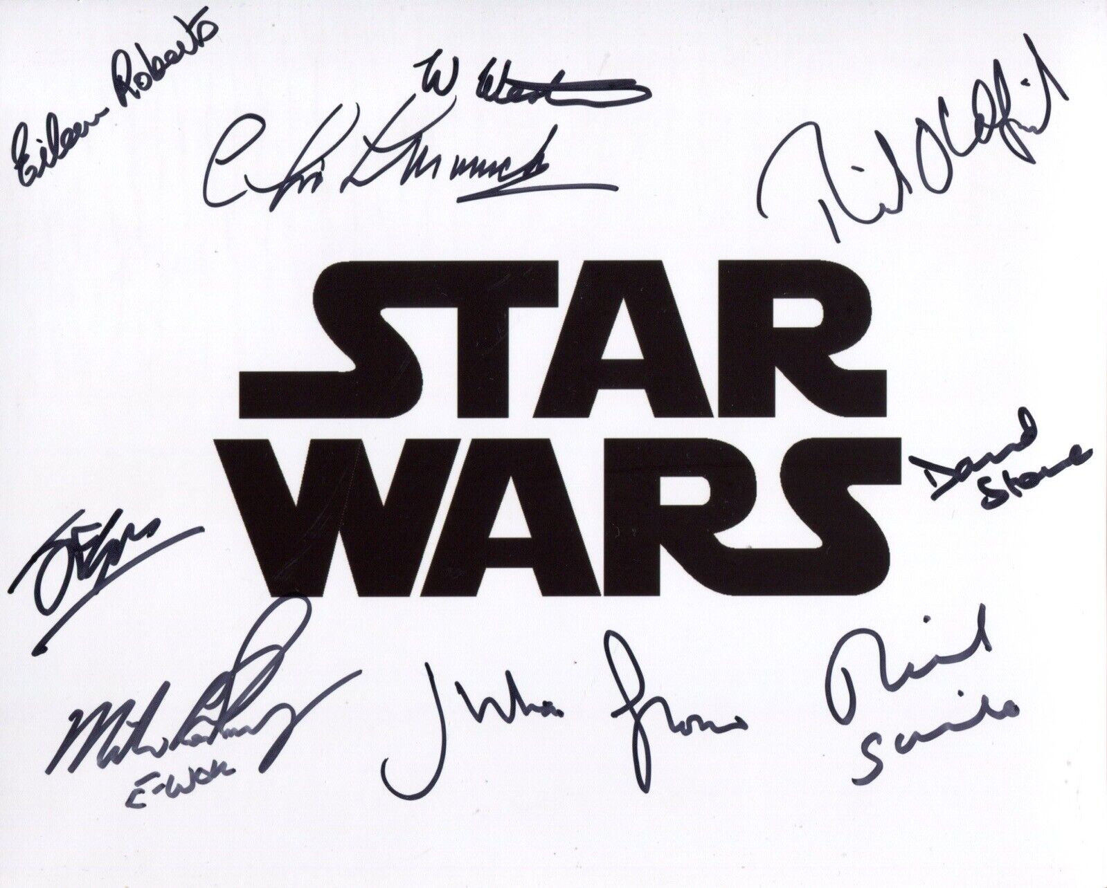 Star Wars Photo Poster painting signed by NINE actors who appeared in the films! - UACC DEALER