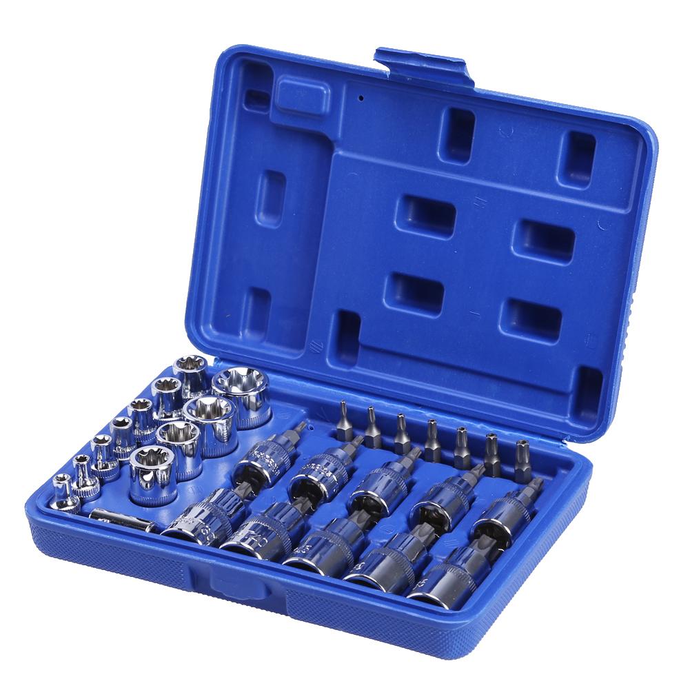 

29PC Torx Star Socket Set & Bit Male Female E & T Sockets With Torx Bit Too, 501 Original