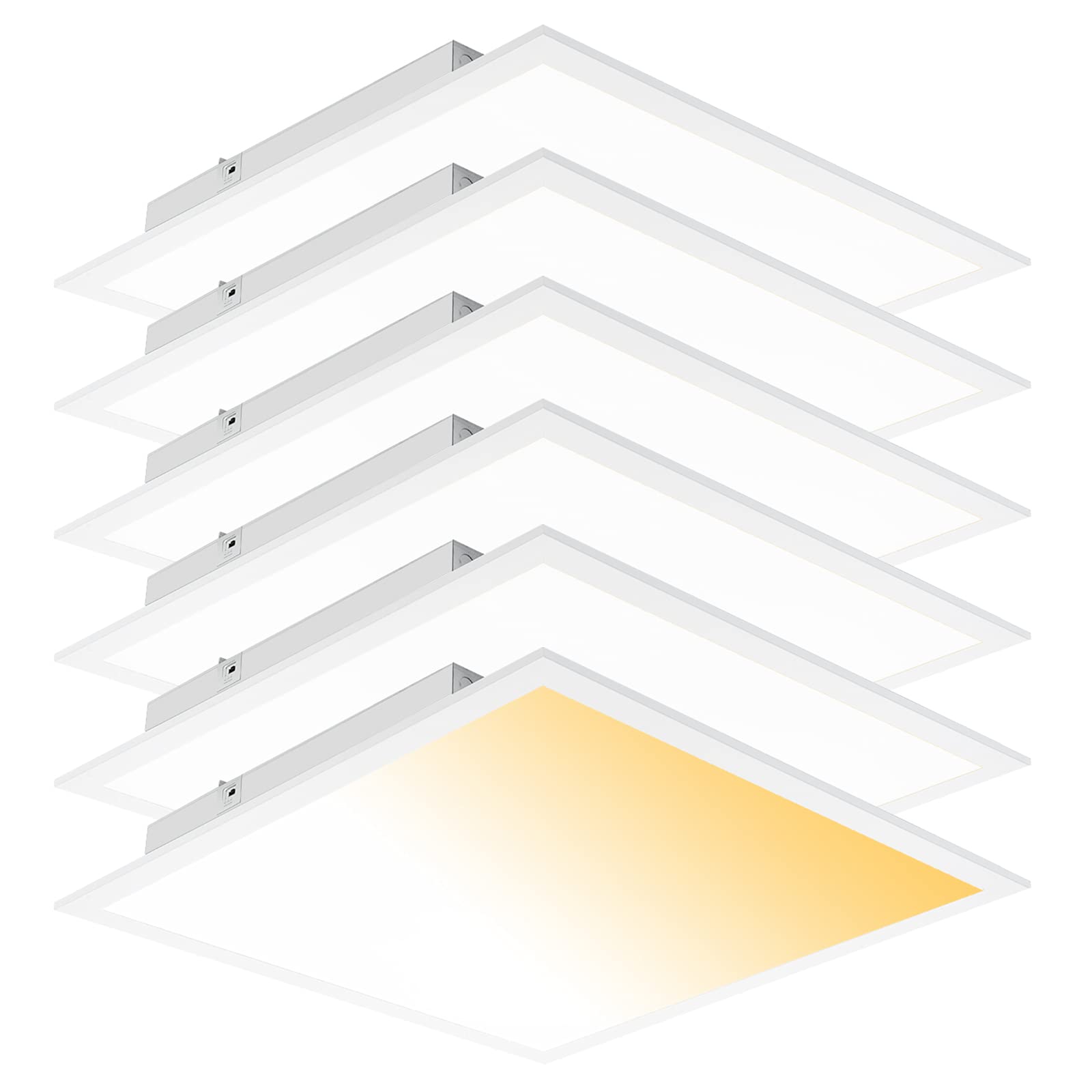 2x2 LED Flat Panel Light, Drop Ceiling Light  6 Pack 