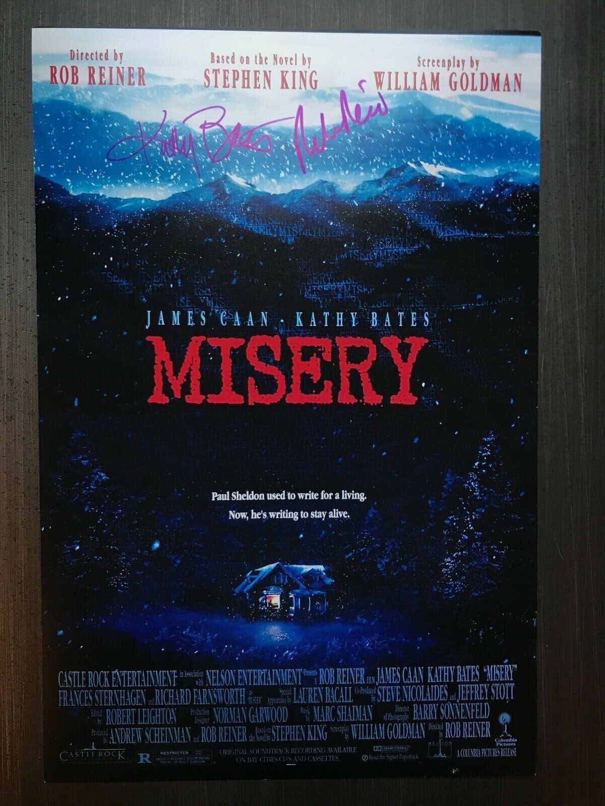 * MISERY * signed 12x18 Photo Poster painting poster * KATHY BATES & ROB REINER * PROOF * 1