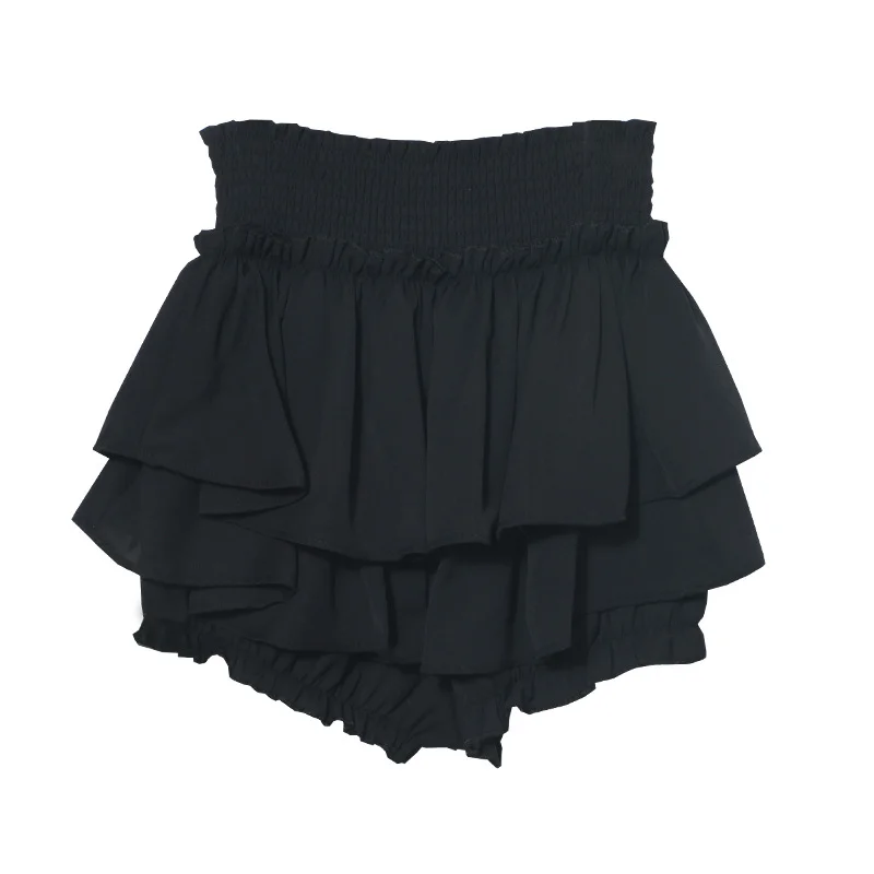 Uveng The Real Shot Of The Ballet Style White Fluffy Half Skirt Woman Loose High Waist Cake Skirt A Word Super Short Skirt 8879