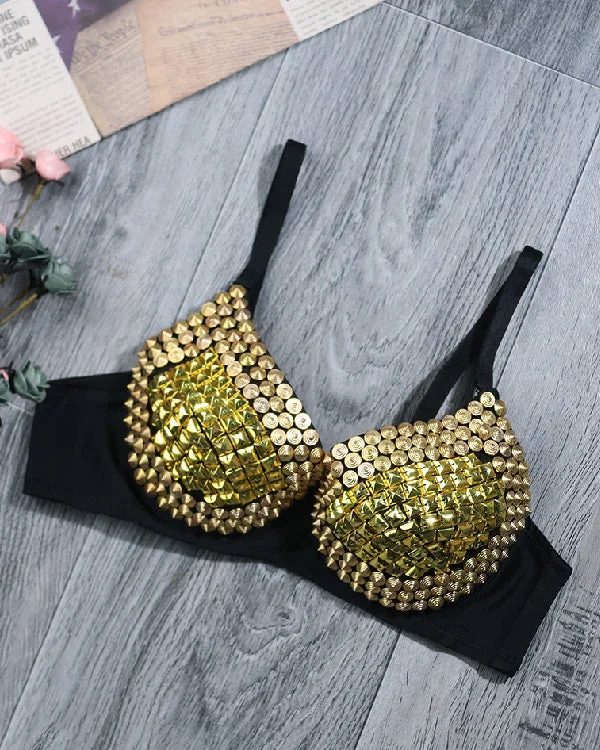 Sexy Gold Studded Outer Corset