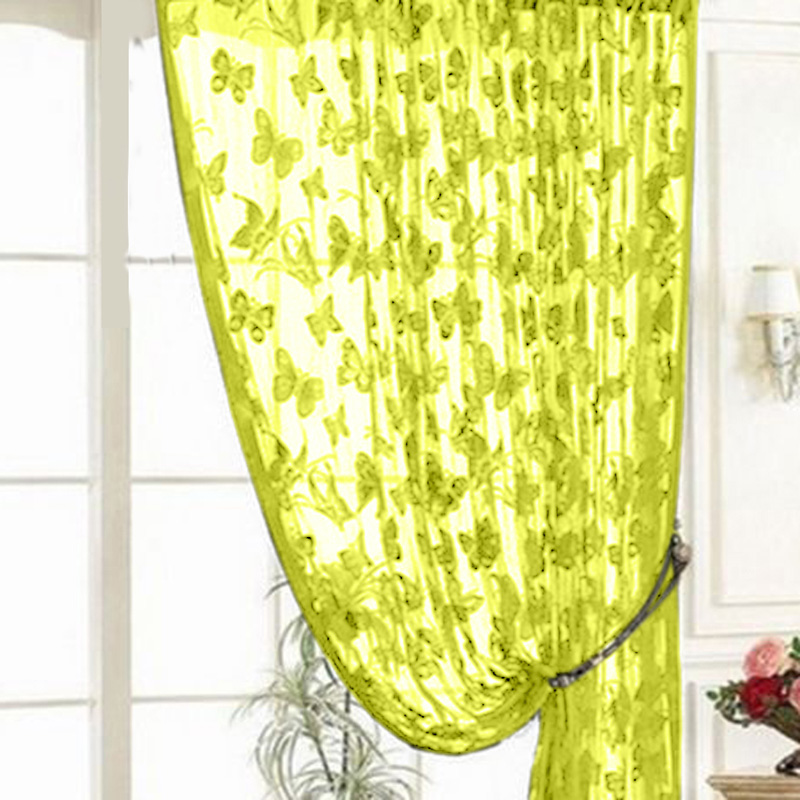 

Door Curtain Window Butterfly Pattern Tassel String Room Curtain Green, 501 Original