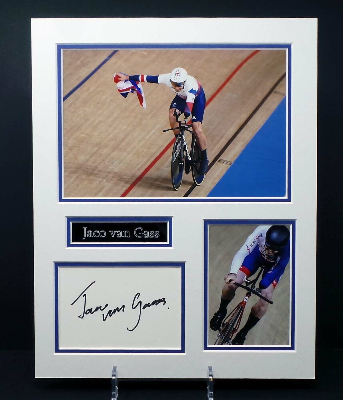 Jaco van GASS Wheelchair Racer Athlete Mounted RARE Photo Poster painting Display AFTAL RD COA