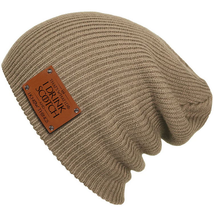 That's What I Do I Drink Scotch And I Know Things Beanie