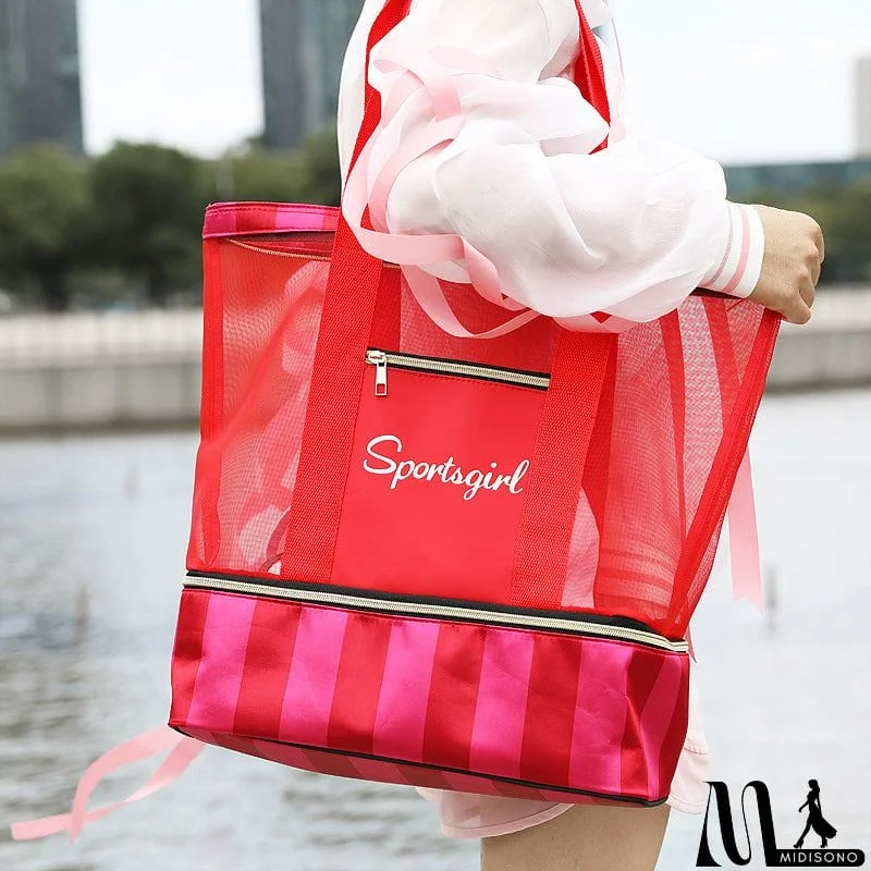MidiSono - Wet & Dry Separation Waterproof Extra-Large Beach Tote Bag