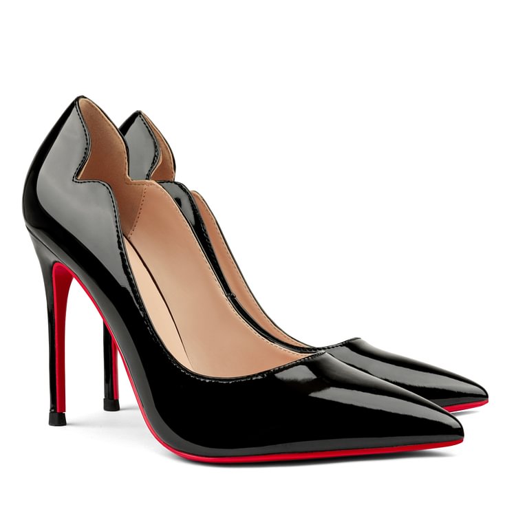 100mm Women's High Heels for Party Wedding Patent Red Bottom Pumps VOCOSI VOCOSI
