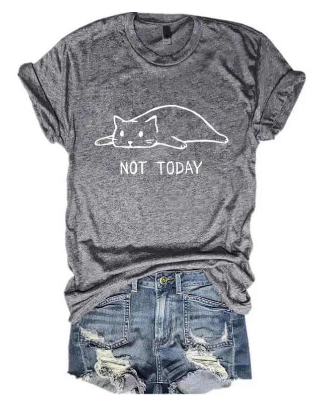Lazy Cat Not Today T-shirt