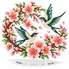 (Spring)DIY Pearl Diamond Painting Acrylic Stand, Double-Sided Printed Tabletop Decoration, Special Shaped Diamond Art Craft Kit for Home Decor