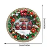 2D Flat DIY Xmas Wreath Diamond Art Pendant Double-Sided Diamond Painting Set