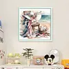 Beach Chair Flower Hat-11CT Stamped Cross Stitch 40*40cm/15.75*15.75in
