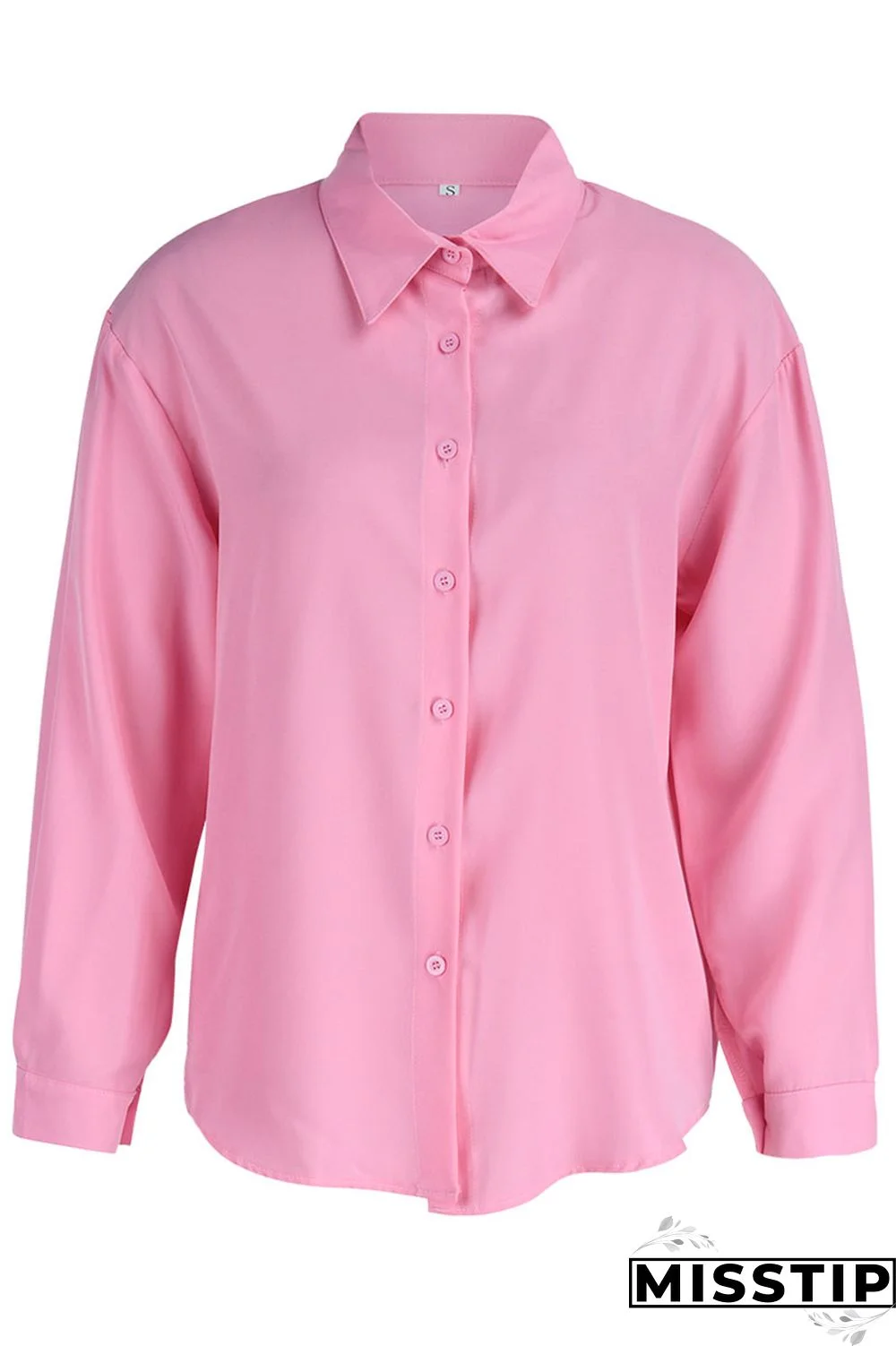 Green Casual Solid Patchwork Buckle Turndown Collar Tops