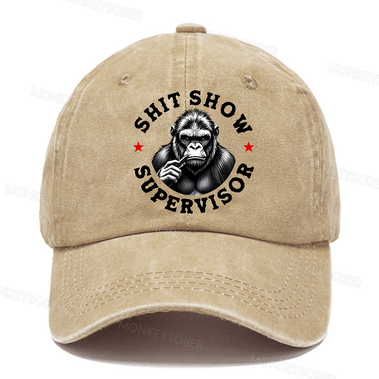 Shit Show Supervisor  Washed Baseball Caps