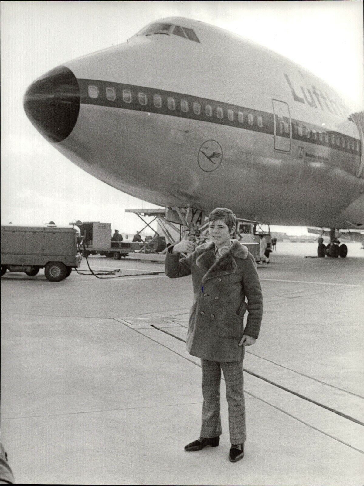 Heintje - Lufthansa Airplane - Vintage Press Photo Poster painting Norbert Unfried (U-7026