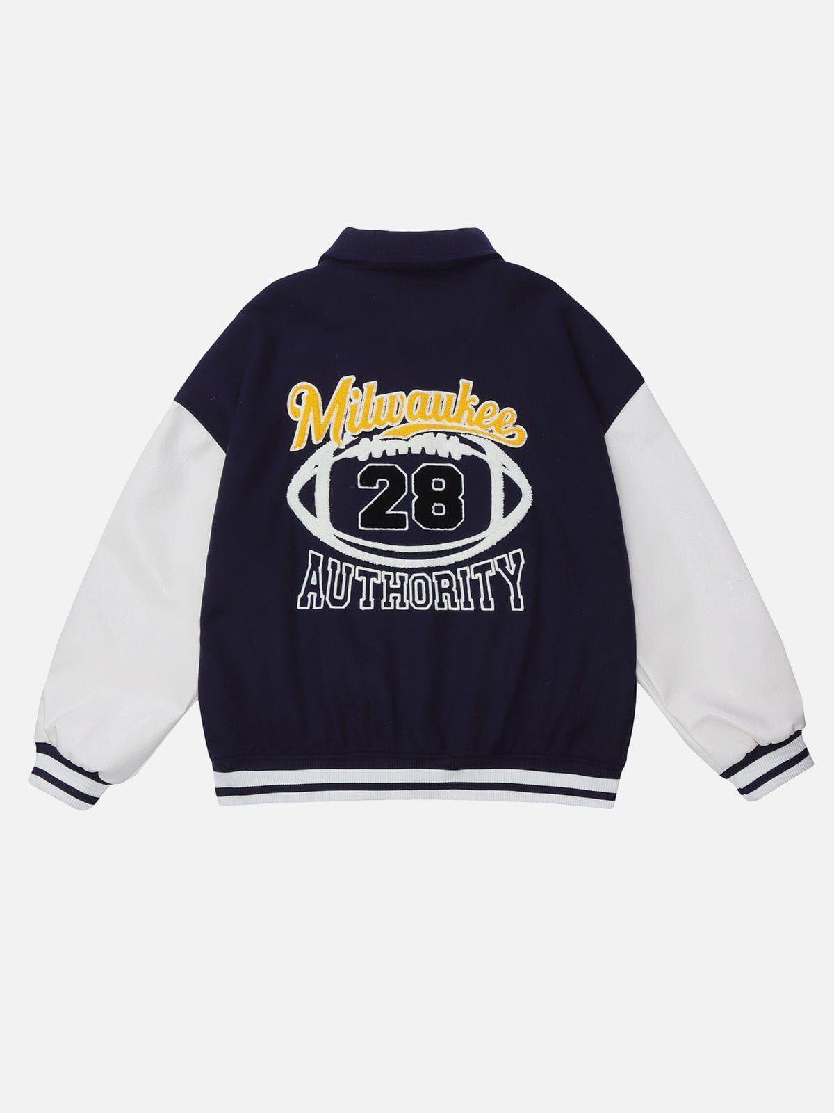Aelfric Eden "AUTHORITY" Letter-Embroidered Baseball Jacket
