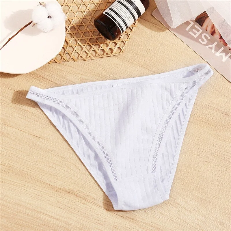 Fashion Cotton Women Panties Breathable Hollow Out Underwear Female Sexy Solid Color Briefs For Ladies Casual Comfortable Thongs