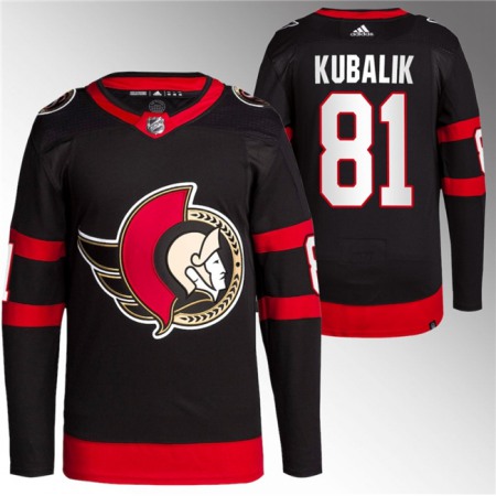 Men's Ottawa Senators #81 Dominik Kubalik Black Premier  Stitched Jersey