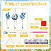 3PCS-4 5D DIY Diamond Painting Wind Chimes Suncatcher Kit Double Sided Diamond Art Kits Suncatcher with Crystal Pendant for Home Wall Window Decor Adults DIY Art Craft