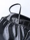 Crocodile Print Spaghetti-Neck Solid Color Sexy Slim Midi Dress