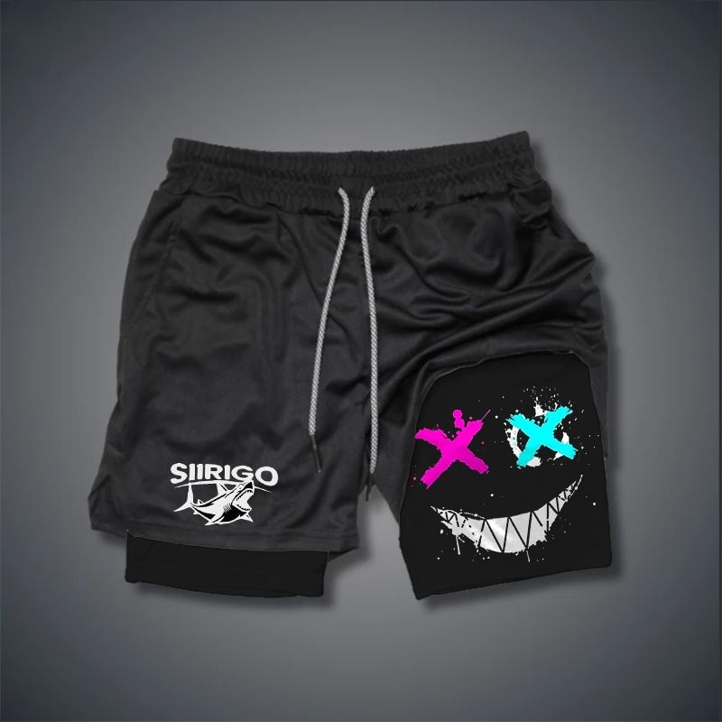 Evil Emoji 3 Graphic Print GYM PERFORMANCE SHORTS