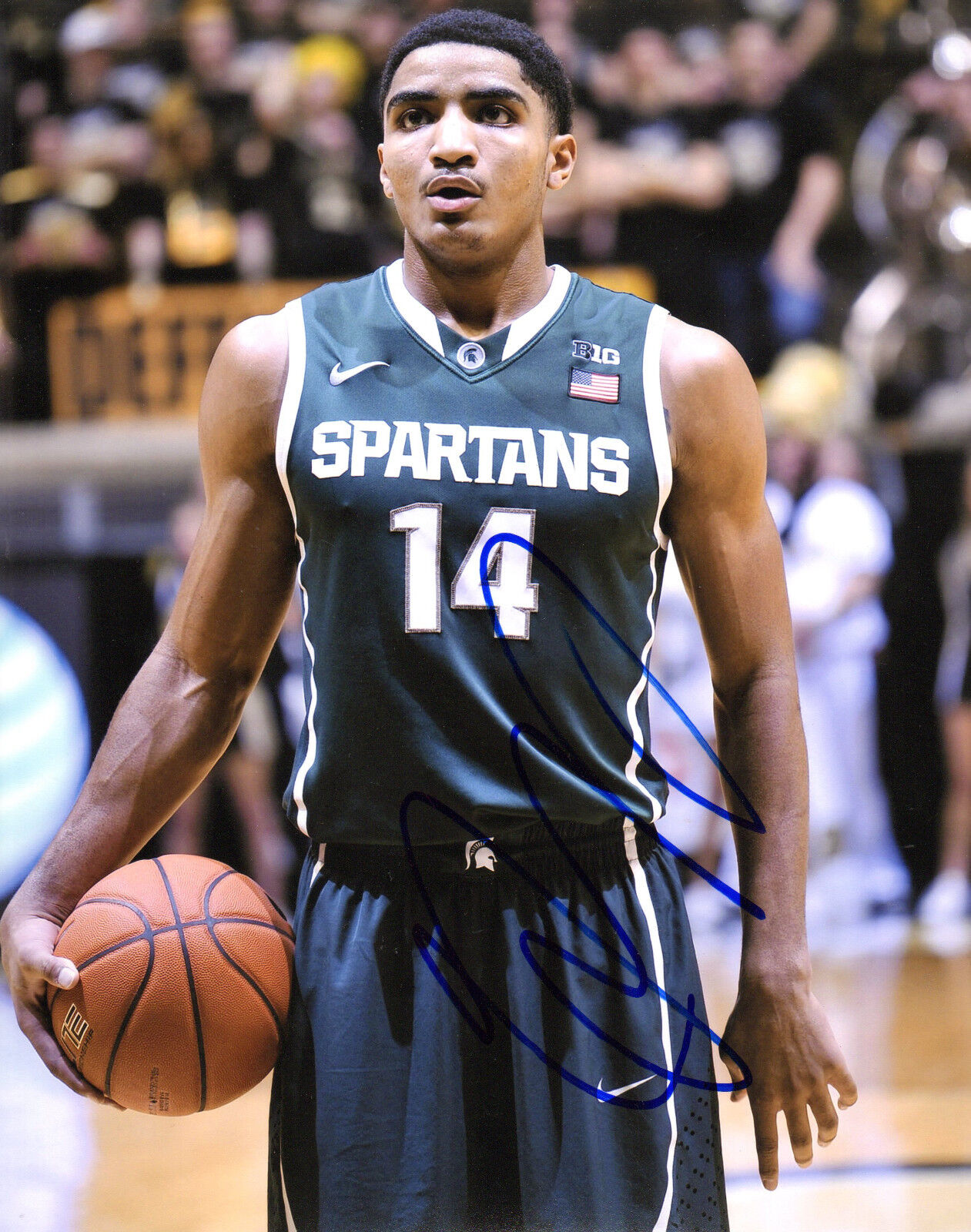 GFA Michigan State Wolverines * GARY HARRIS * Signed 8x10 Photo Poster painting G1 COA