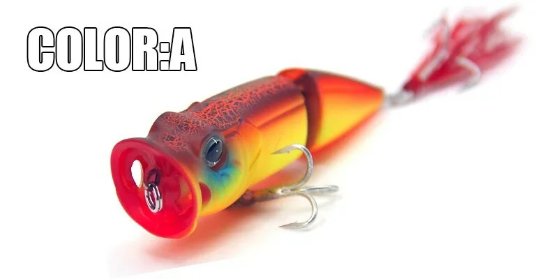 Xaperni Hot Model Retail  fishing lures,hard bait assorted colors, popper 70mm 11g, Floating topwater baits