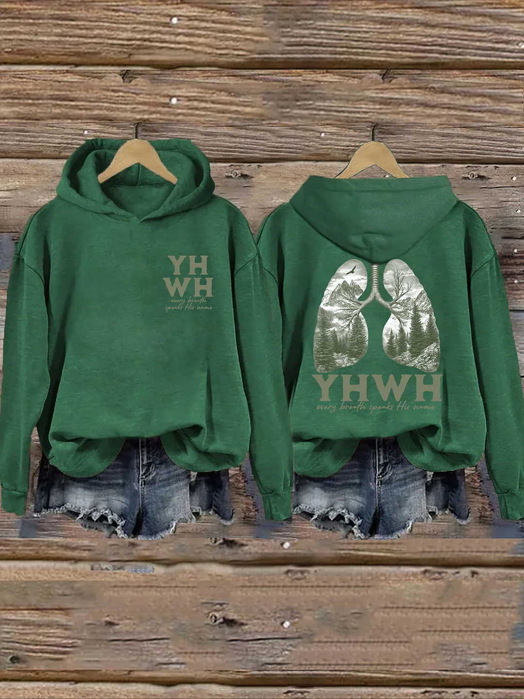 Yhwh Lungs Christian Hoodie