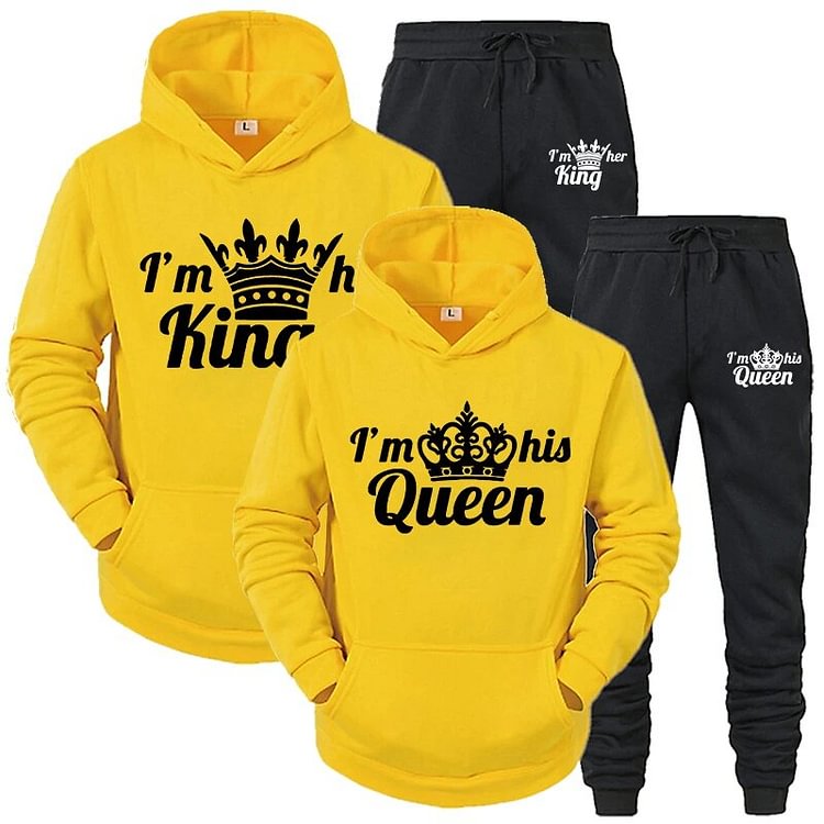 Her King & His Queen Yellow Tracksuits 4 in 1