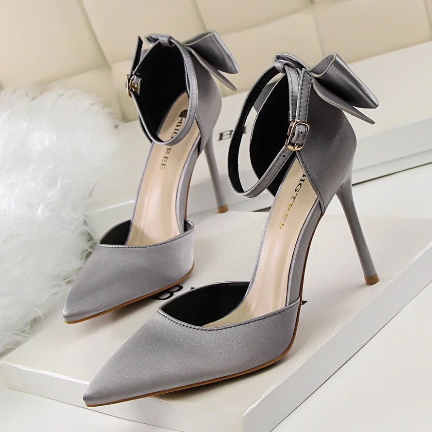  2022 Women Shoes Low-Cut Pointed Toe 8cm Thin High Heel Back Strap Desginer Sandals Luxury Pumps