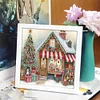 5D DIY Partial Special Shaped Drill Diamond Painting Xmas Cottage Art19.2x19.2cm