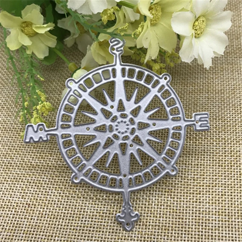 Compass Shapes Metal Cutting Dies Stencil Scrapbooking Photo Album Card Paper Embossing Craft DIY