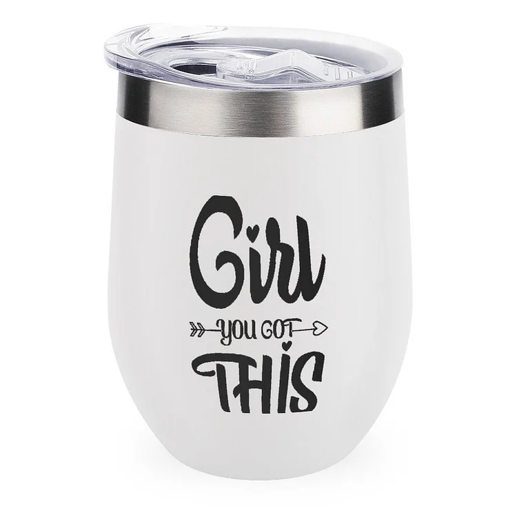 Girl You Got This Stainless Steel Insulated Cup Traval Mugs - Heather Prints Shirts