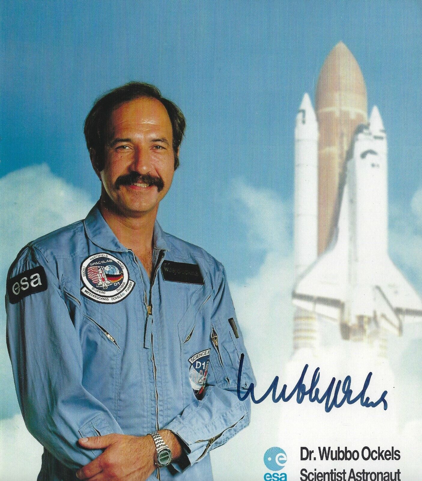 WUBBO OCKELS SIGNED Photo Poster painting - UACC & AFTAL RD - SPACE SHUTTLE STS 61 A AUTOGRAPH