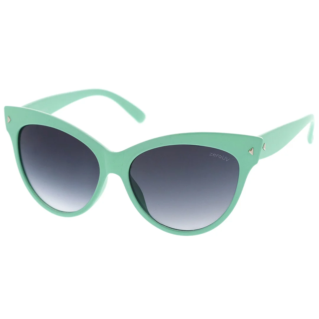 Women's Mod Oversize Horn Rimmed Cat Eye glasses 52mm