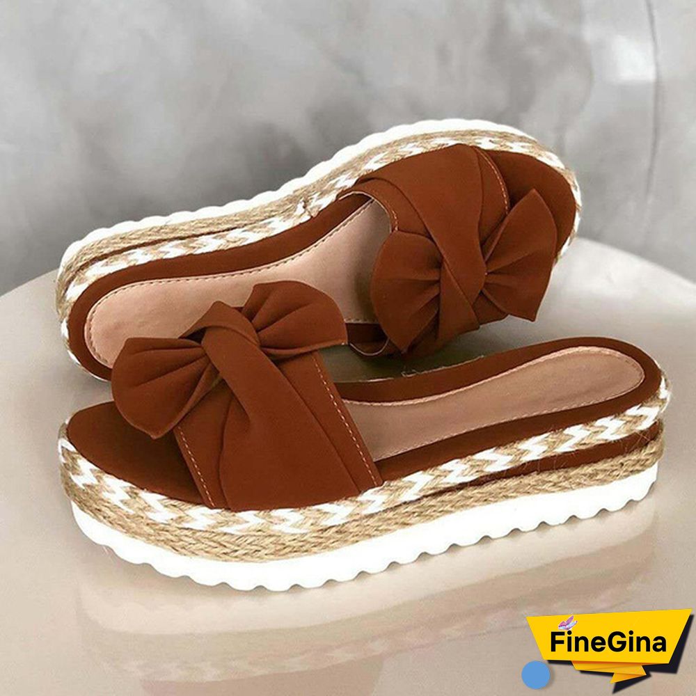 Summer Women Casual Slip on Sandals Female Open Toe Platform Slippers Daily Comfortable Flip Flops Size 35-43