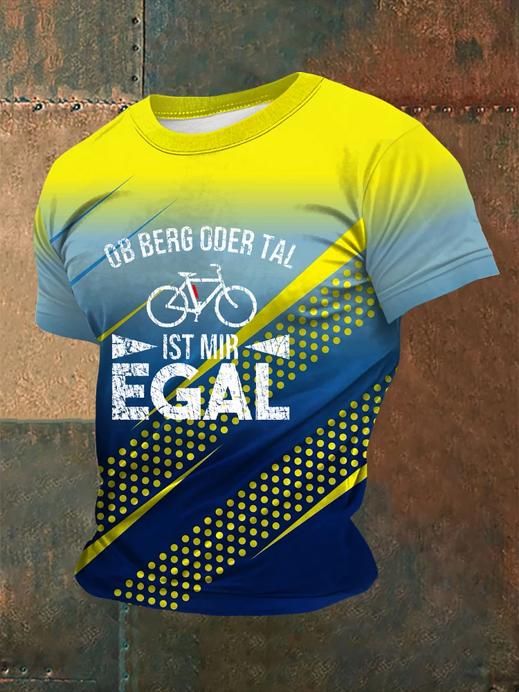 Fahre bedrucktes Kurzarm-T-Shirt für Männer